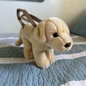 Vintage 90s Puppy Dog Plush Purse Bag Clutch Golden Retriever Labrador Jaag
